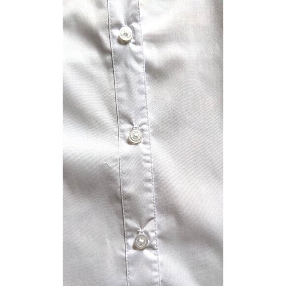 Zac &Rachel Woman Shirt White Peplum Lond Sleeves Button Up Cotton Blend Size 2X - Picture 8 of 11